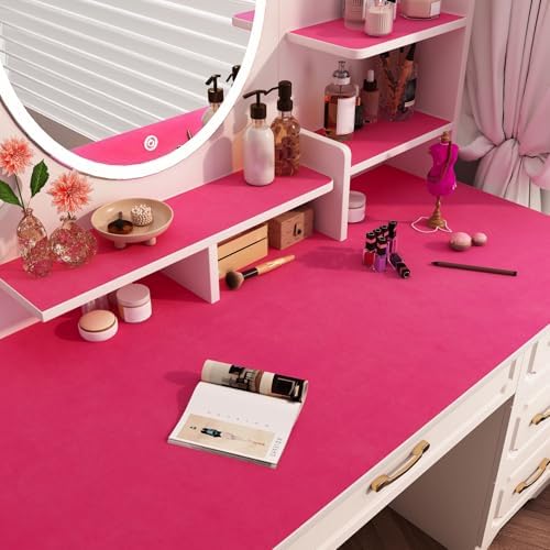 Stickyart Hot Pink Velvet Wallpaper Peel and Stick Soft Drawer Liner Paper Self - Image 2