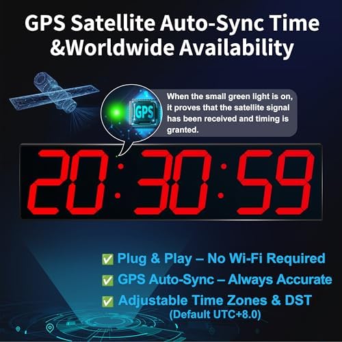 CHKOSDA Large Digital Wall Clock 28 Inch - Image 2