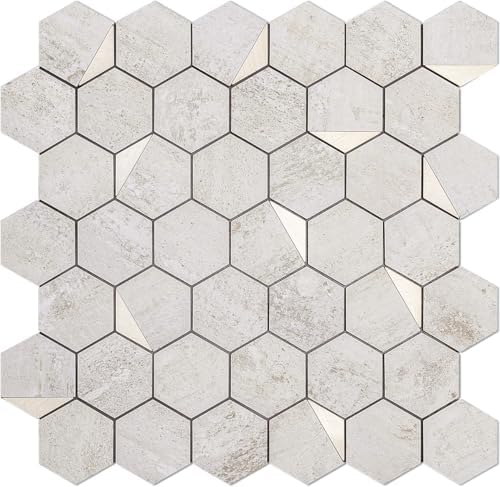 DICOFUN 1 Hexagon Tile Peel and Stick Backsplash by DICOFUN