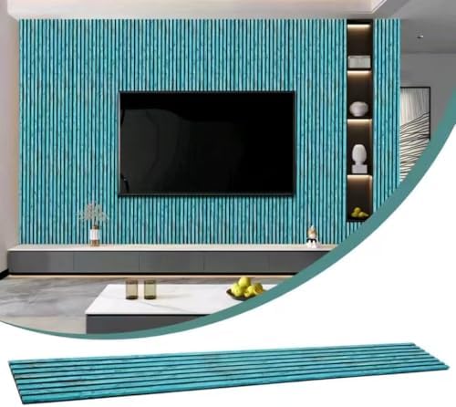 Wood Slat Acoustic Panels, 1-Piece 94.5"x12.6" Acoustic Wall Panels - Image 2