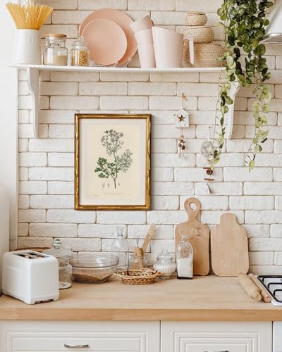 InSimSea Gold Bamboo Framed Wall Art, Plants Fern Botanical Prints - Image 6