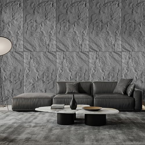 Faux Stone Wall Panel 43.3''x23.6'', Mountain Rock Design - Image 3