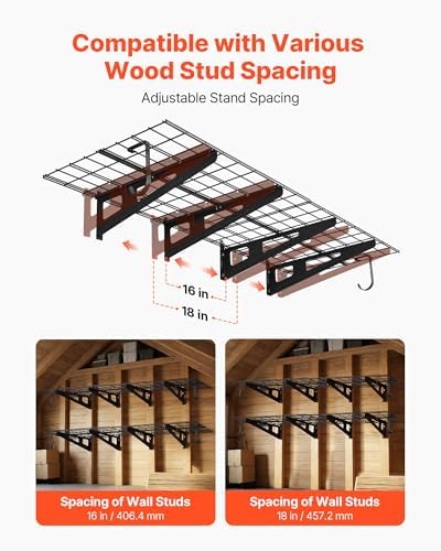 VEVOR 2-Pack Heavy Duty Garage Wall Shelving, 2 x 6 ft Steel Wall Mounted - Image 4