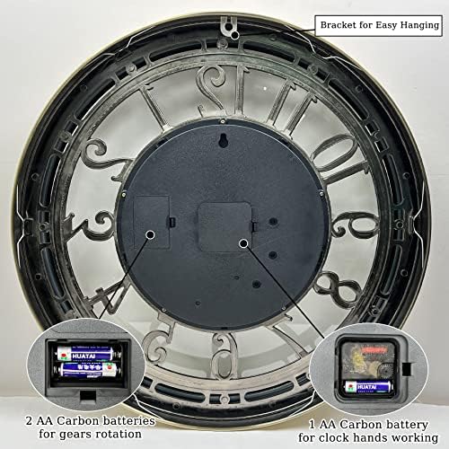 30 Inch Real Moving Gears Wall Clock Large Modern Metal Clocks - Image 4