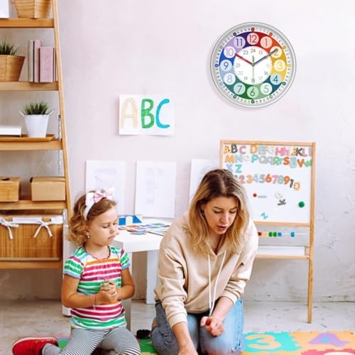 XFM 2 Pieces Colorful Learning Clock - Image 2