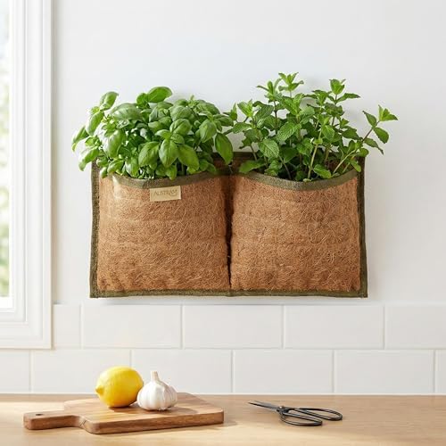 Wall Hanging Planter, 2 Pocket, Hanging herb Planter, wall Mounted Plant Holder - Image 5