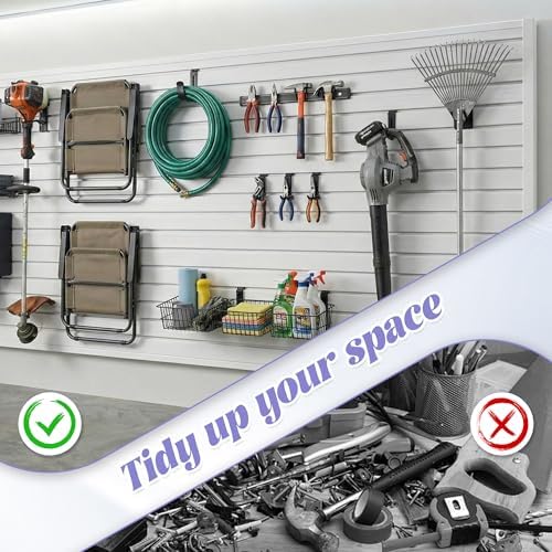 SMARTSTANDARD PVC Slatwall Panel 4x8 FT, PVC Garage Wall Organizer System - Image 3