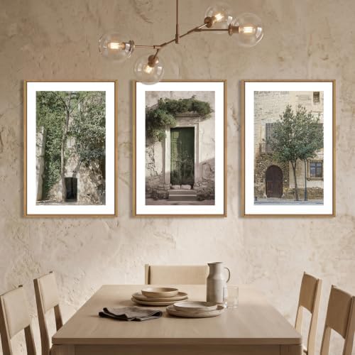 HOURIA Vintage Italy City Landscape Framed Canvas Wall Art Set- 24"x36"x3 - Image 4