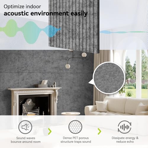 V-Groove Slatted Acoustic Wall Panels 31.2 Sq Ft - Image 3