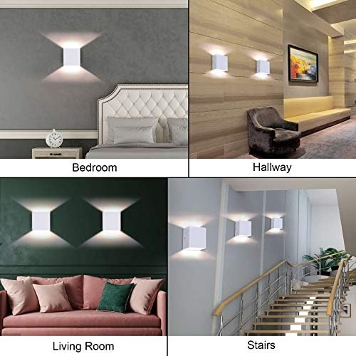 Lightess White Modern LED Wall Light Dimmable Mini Wall Sconce Warm White - Image 6