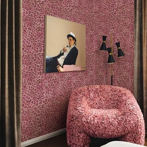 JiffDiff Upgrade Pink Leopard Print Peel and Stick Wallpaper, 17.3" x 800" - Image 3