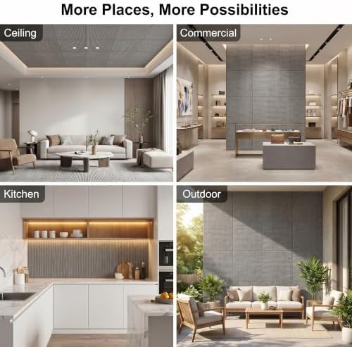 VooBang 8-Pack 3D Wall Panels, Quartz Sand Mixed Material, Bendable & Cut-Free - Image 6