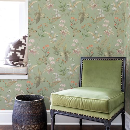 Simon&Siff Vintage Floral Peel and Stick Wallpaper 480"x17.3" - Image 6