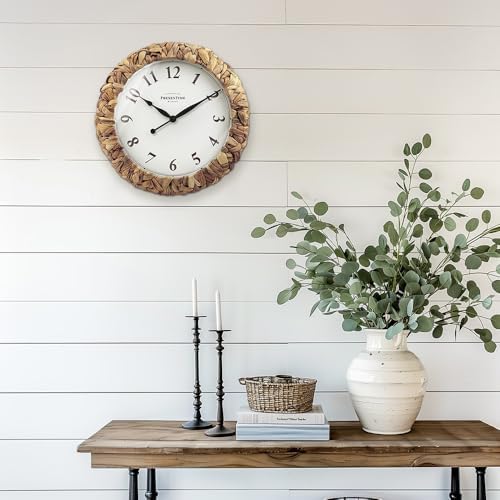 Presentime Farmhouse Series, Rustic Woven Clock - Image 4