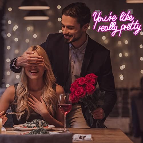 Lucunstar You're Like Really Pretty Neon Sign Led Sign Pink Led Neon Light - Image 3