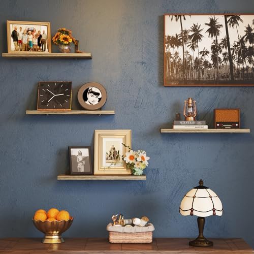 Fixwal Wall Floating Shelves for Room Decor, 4 Sets Floating Shelves for Wall - Image 2