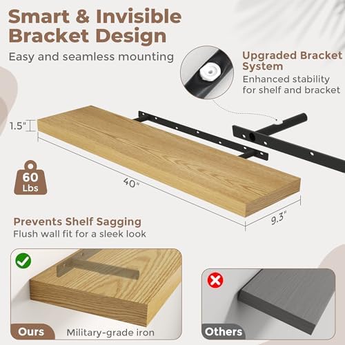 40 Inch Floating Shelves for Wall - Image 3
