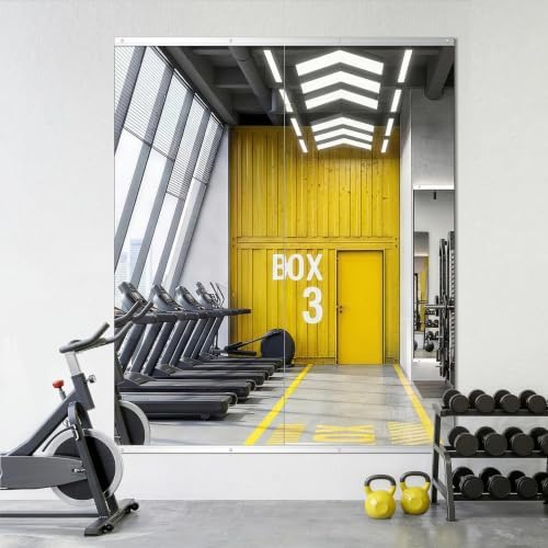 Home Gym Mirrors for Wall, 60”x25”x2 PCS Large Workout Mirrors for Home Gym by LawadaMirror