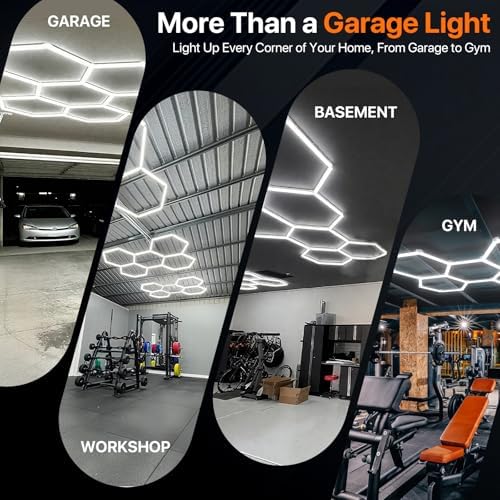 Hexagon Garage Lights: 578W 12 Grids Hexagon Led Lights 63690LM - Image 7