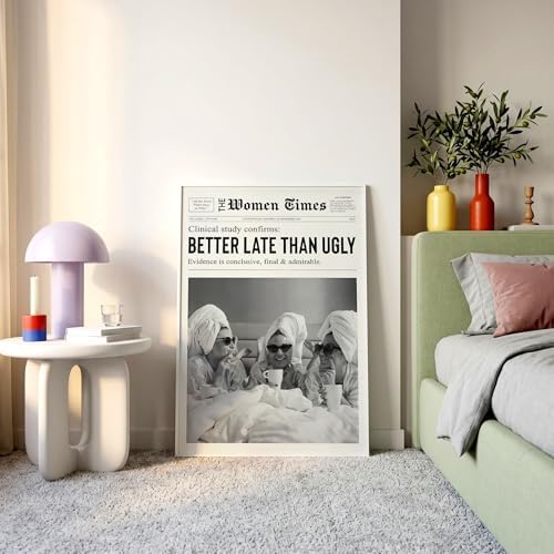Vintage Black And White Newspaper Wall Art 8x10in White Framed Trendy Better - Image 6