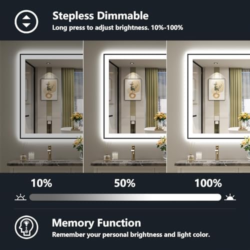 48x36 LED Bathroom Mirror with Lights - Image 4