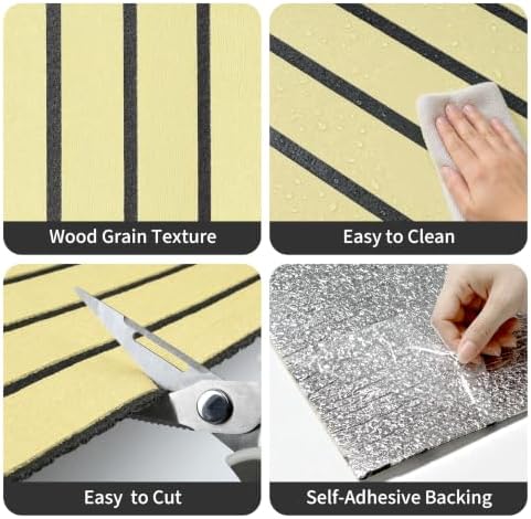 3D Wall Panels Peel and Stick, PVC Wood Grain, 19.7" x 118.1" - Image 4