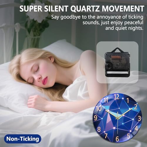 peacoblue Light Geometric Wall Clocks Battery Operated - Image 4