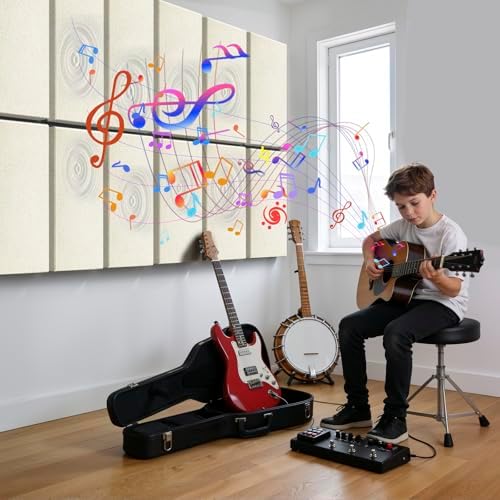 4 PCS 2" Thick Acoustic Panels, 23.6" x 11.8", Fiberglass Sound Absorbing Panels - Image 3