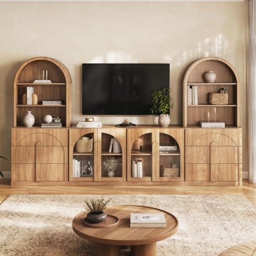 BELLEZE Bijou 126" Wall Unit 6-Piece Modular TV Stand by BELLEZE