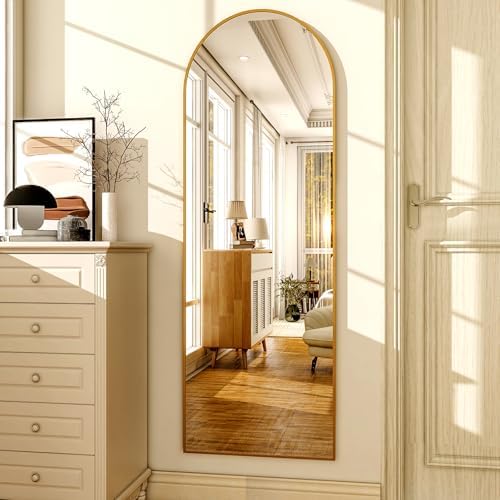 HARRITPURE 59"x16" Arched Full Length Mirror, Arch Floor Mirror - Image 2
