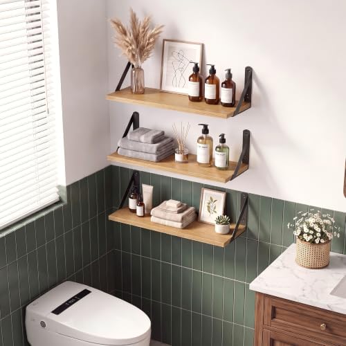 Oak Shelves for Wall 16x6 Set of 4 - Image 2