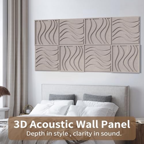 3D Decorative Felt Double-layer Acoustic Panels Wave Pattern - Image 2