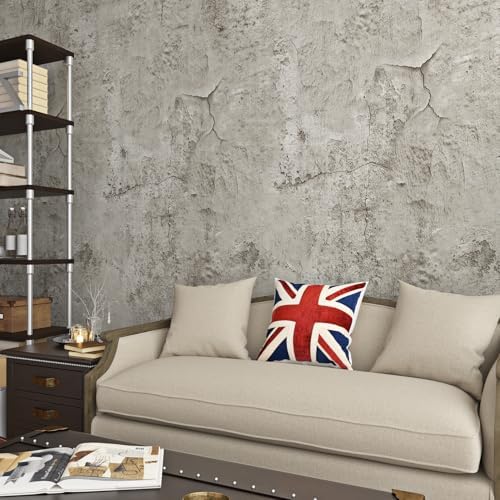 Livelynine Concrete Look Wallpaper Peel and Stick Bathroom Wallpaper Self - Image 6