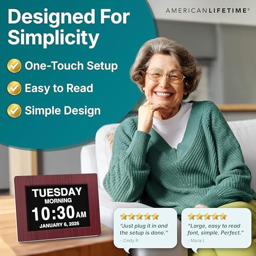 American Lifetime, New Version, Day Clock Extra Large Impaired Vision Digital - Image 4