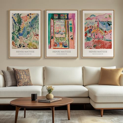 Large Framed Matisse Abstract Canvas Wall Art by Cuspin