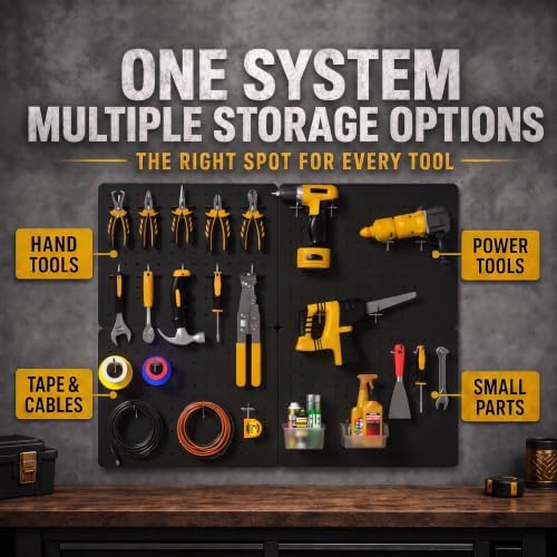 Pegboard Organizer Kit, 4 Pack 12 x 16 in Metal Panels - Image 5