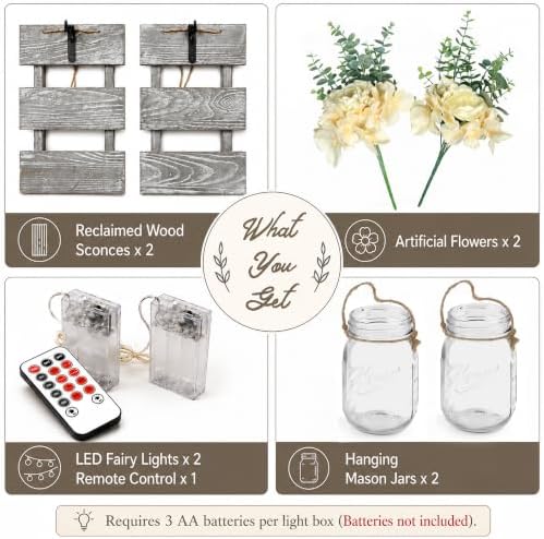 Rustic Wall Decor Set of Two, Rustic Gray - Image 4