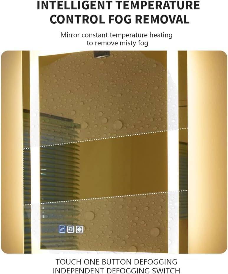 FLJ 40X24 inch Rectangular LED Bathroom Mirror - Image 5