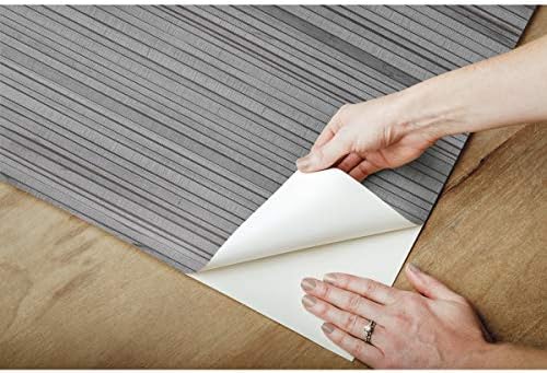 RoomMates Gray Faux Bamboo Grasscloth Peel and Stick Wallpaper - Image 4
