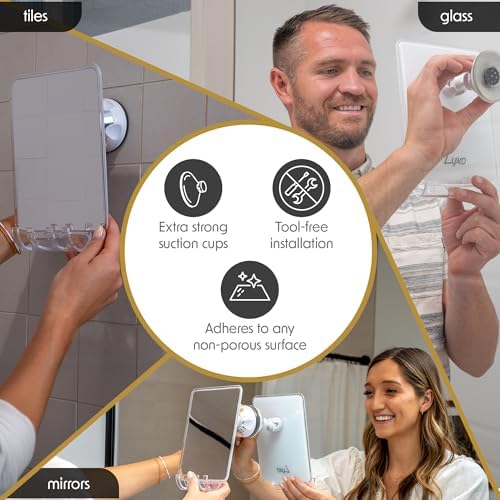 Luxo Shower Mirror Fogless for Shaving, Shower Shaving Mirror - Image 4