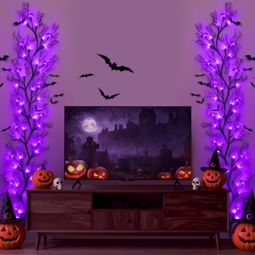 6 Ft Halloween Decor Vine with 45 LED Lights, Adjustable Shape - Image 3