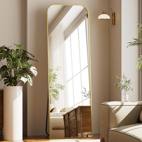Full Length Mirror 56"x21" Arched Floor Standing Large Mirrors by Unknown