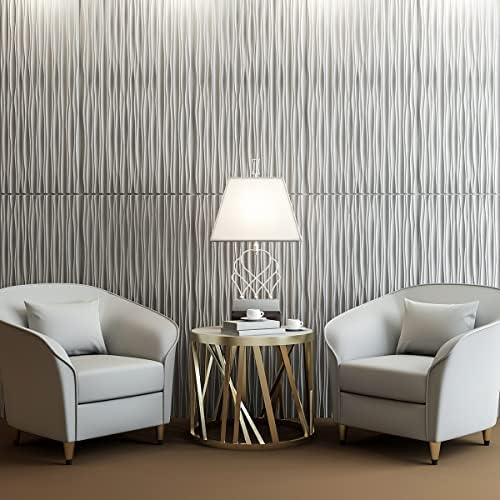 Art3d 46.2 SF White Large PVC 3D Wall Panels - Image 2