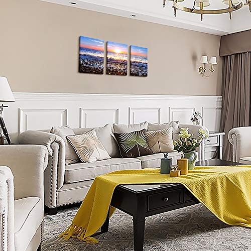 Wall Art For Living Room Blue Ocean Sea Canvas Wall Decor for Home artwork - Image 3