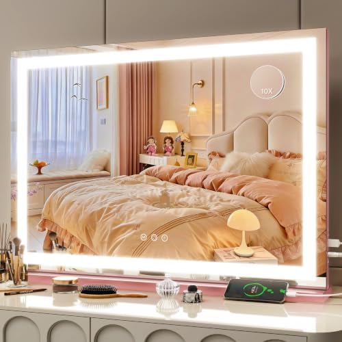 FENNIO Vanity Mirror with Lights 32''x22'' Makeup Mirror with Lights, Lighted by FENNIOLEDMIRRORS