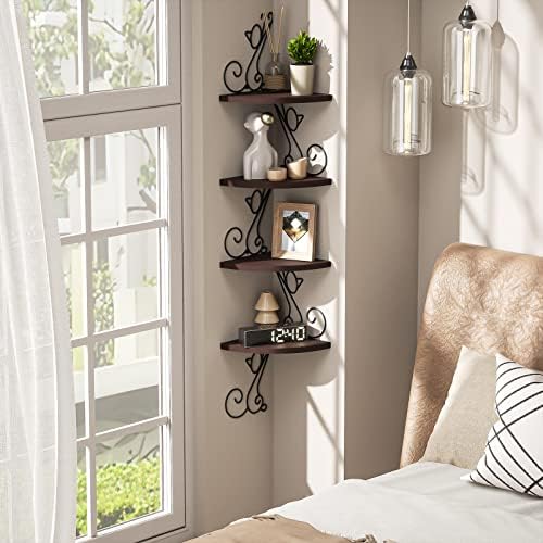 Alsonerbay 4-Tier Cat Shaped Corner Floating Shelf Wall Mount - Image 2