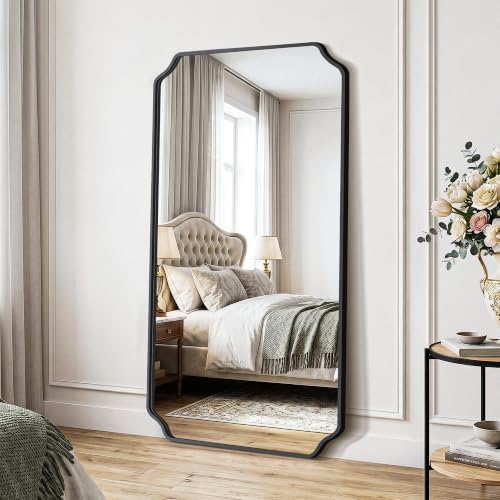 Delma Bathroom Vanity Mirror, Scalloped Round Corner Wall Mirror, - Image 7