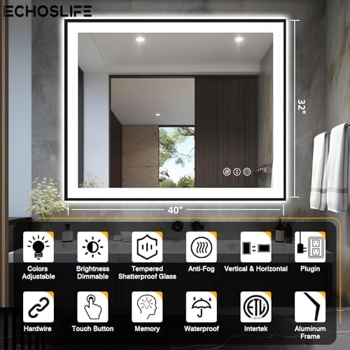EchosLife 40x32 LED Bathroom Mirrors - Image 2