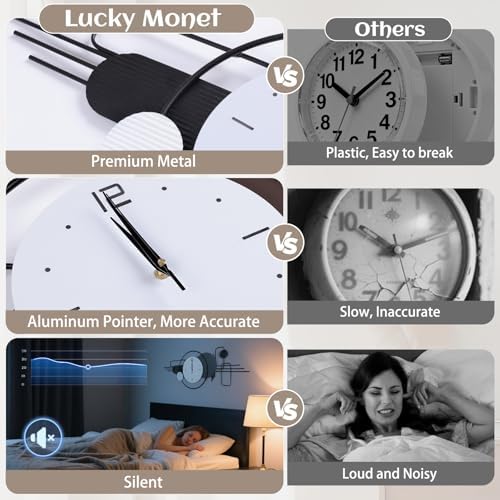 Decorative Wall Clocks for Living Room Decor Large Modern Metal Wall Art - Image 3