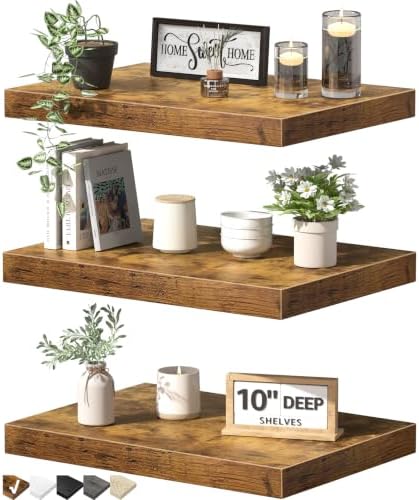 QEEIG 10" Deep Floating Projector Shelves Under TV Shelf by QEEIG